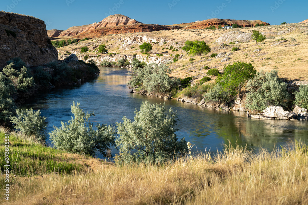 The Bighorn River going through Hot Springs State Park in Thermopolis, Wyoming