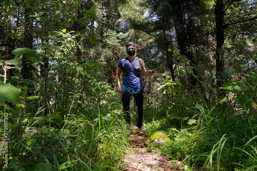 Safe outdoor activities with face mask