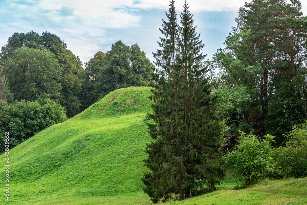 Beautiful landscape with castle mount