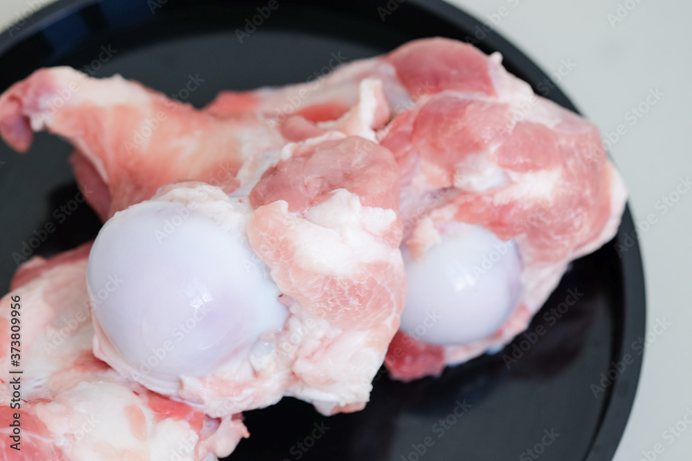 Fresh and Raw Pork leg bone. Fresh and Raw Pork leg bone.