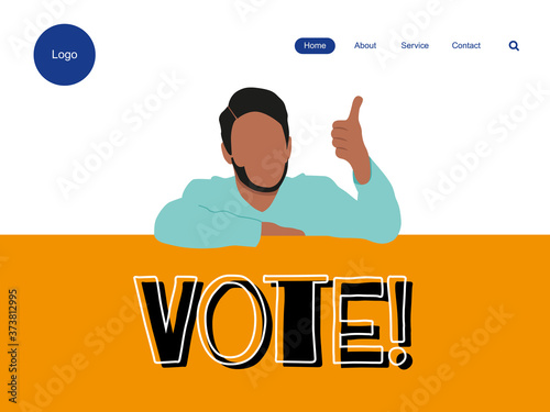 Online E-voting Registration Concept Landing Page