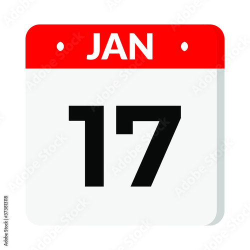 17 January calendar icon