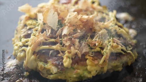 Okonomiyaki, japanese teppan-yaki pancake