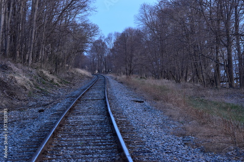 Autum railroad track