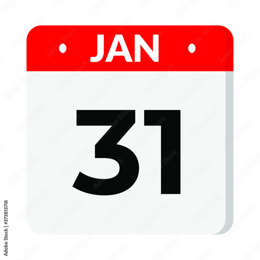 31 January calendar icon 31 January calendar icon