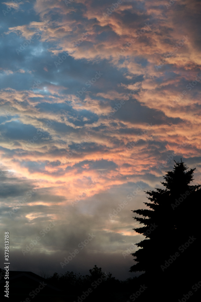 Fototapeta premium Storm Clouds during a Sunset