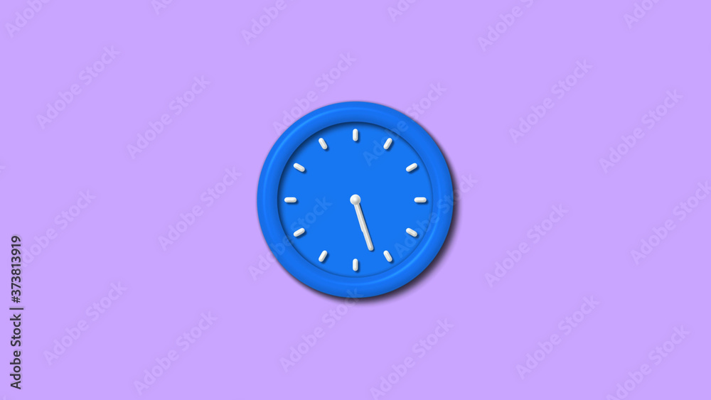 Amazing 3d wall clock icon on purple light background,12 hours clock icon Amazing 3d wall clock icon on purple light background,12 hours clock icon