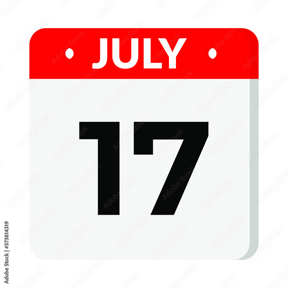17 July calendar icon