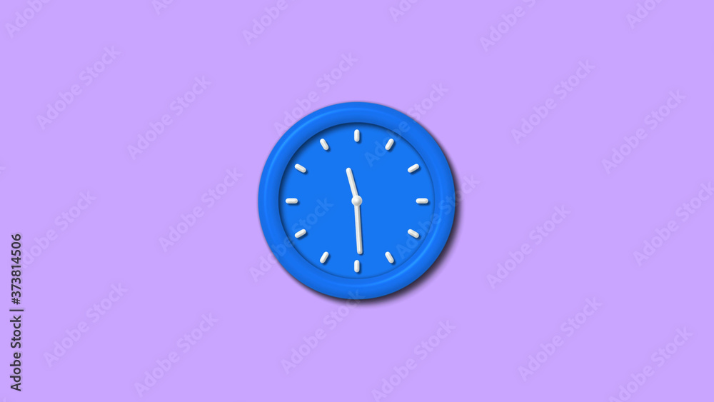 New aqua color 12 hours 3d wall clock icon on purple light background,Counting down clock New aqua color 12 hours 3d wall clock icon on purple light background,Counting down clock