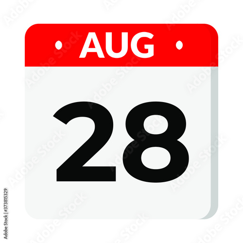 28 August calendar icon