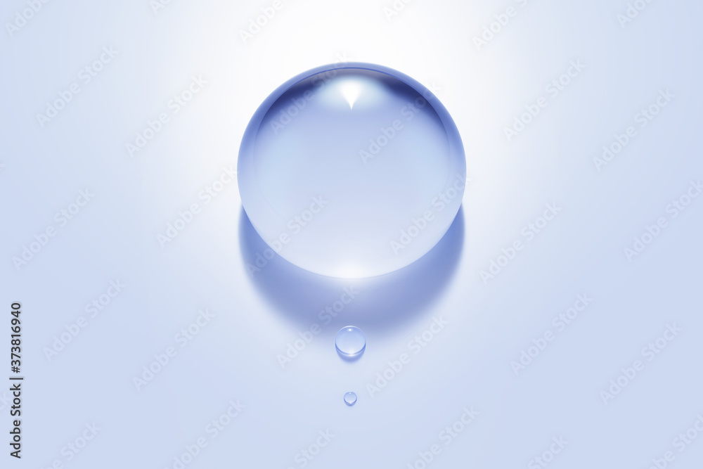 Blue moisturizer water drop on blue background. 3D illustration Blue moisturizer water drop on blue background. 3D illustration