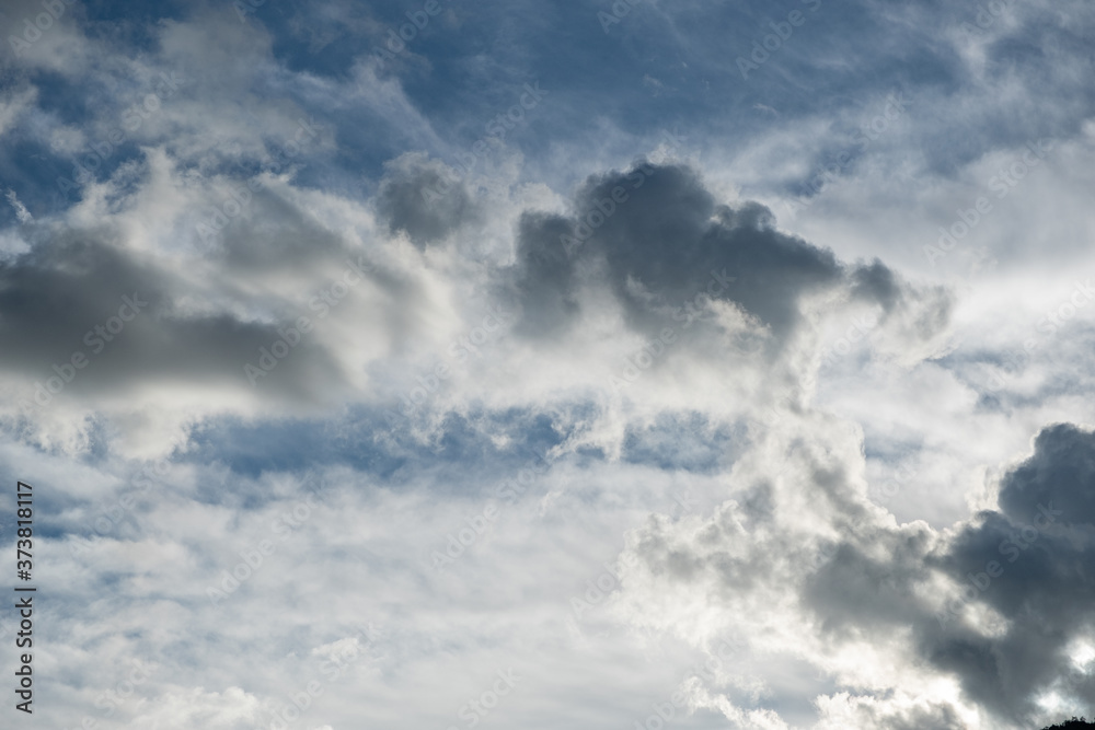 Clouds and sky On a beautiful and bright day Clouds and sky On a beautiful and bright day
