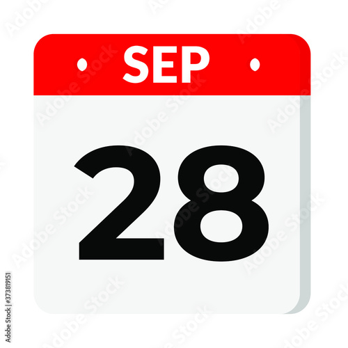 28 September calendar icon