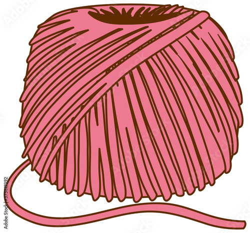 Simple yarn ball cartoon