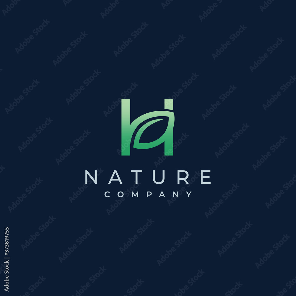 H Letter Leaf Logo Icon Design Vector H Letter Leaf Logo Icon Design Vector