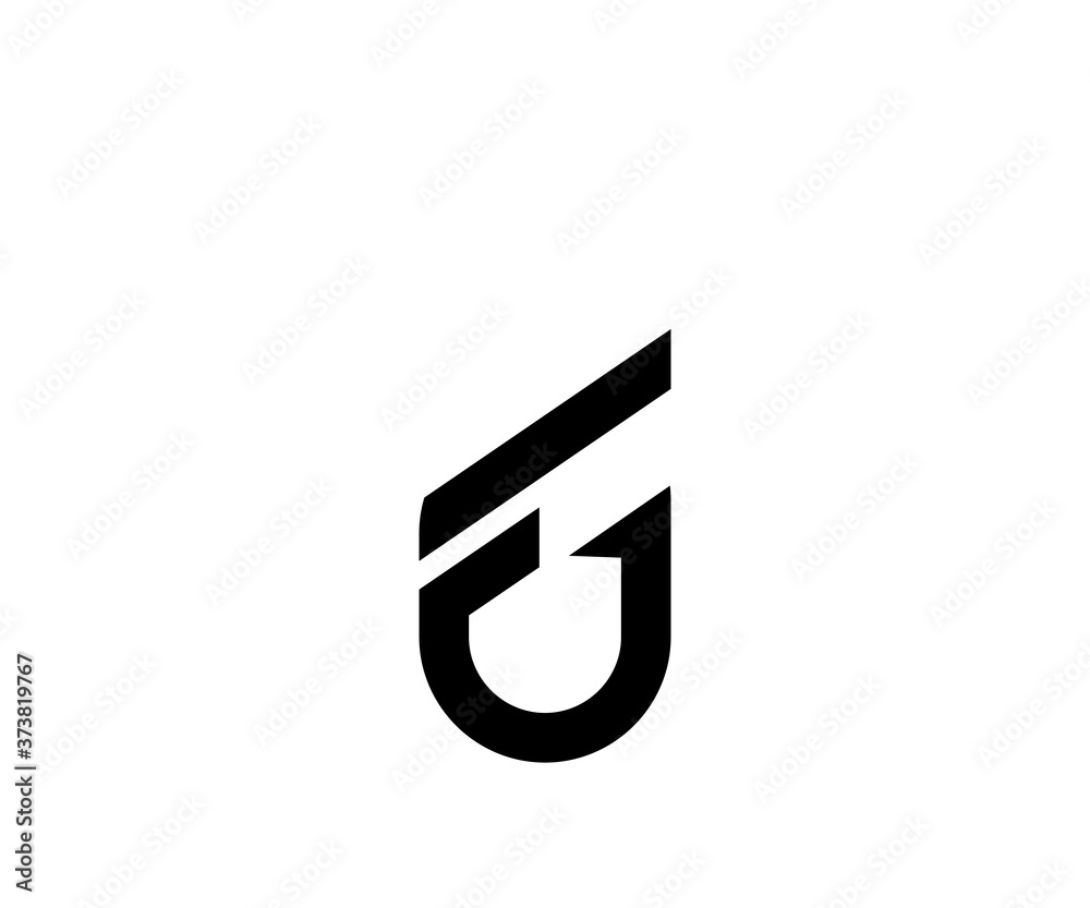 Initials logo f u icon logo design template Initials logo f u icon logo design template