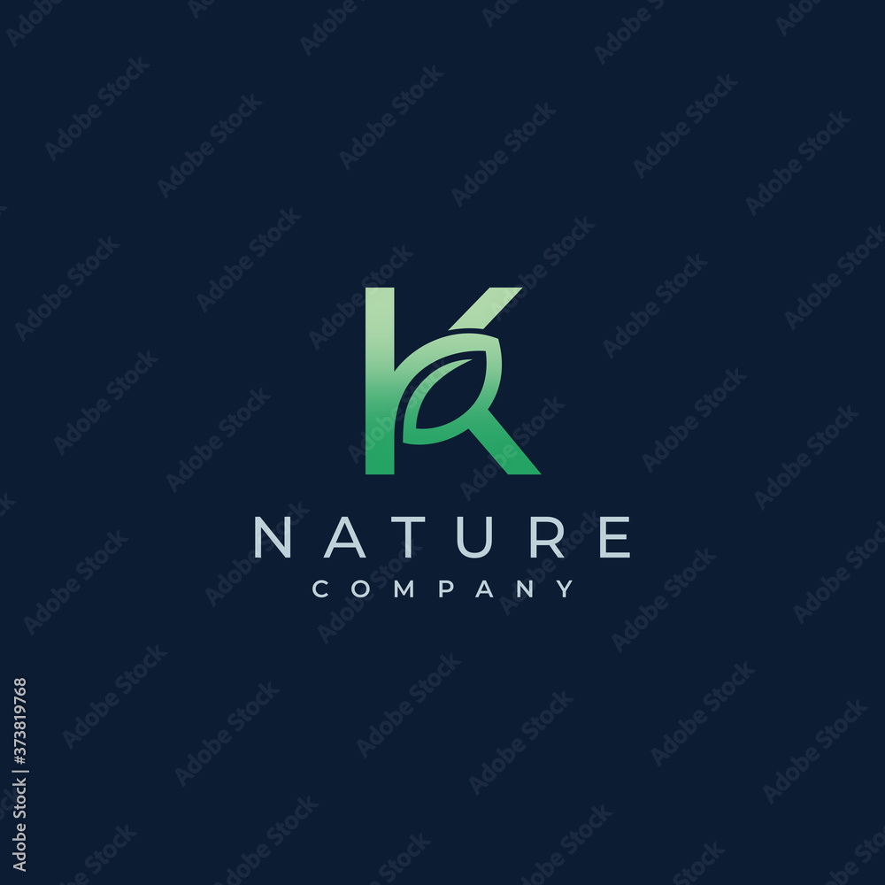 K Letter Leaf Logo Icon Design Vector K Letter Leaf Logo Icon Design Vector