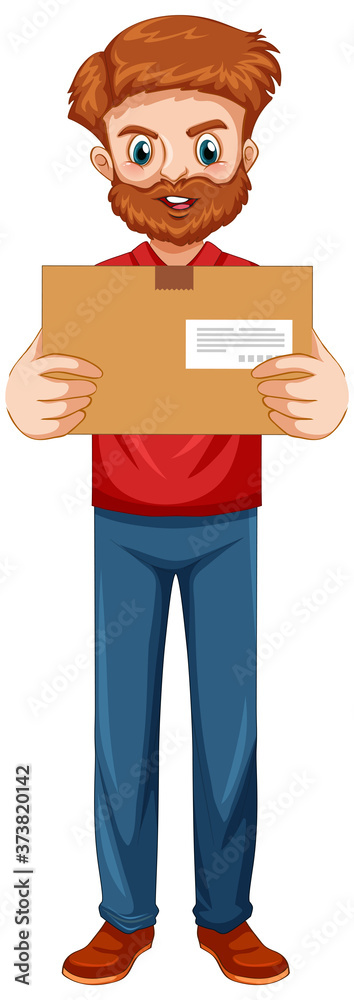 Fototapeta premium Delivery man wearing uniform