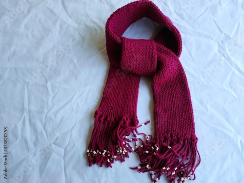 The scarf is on a white background.