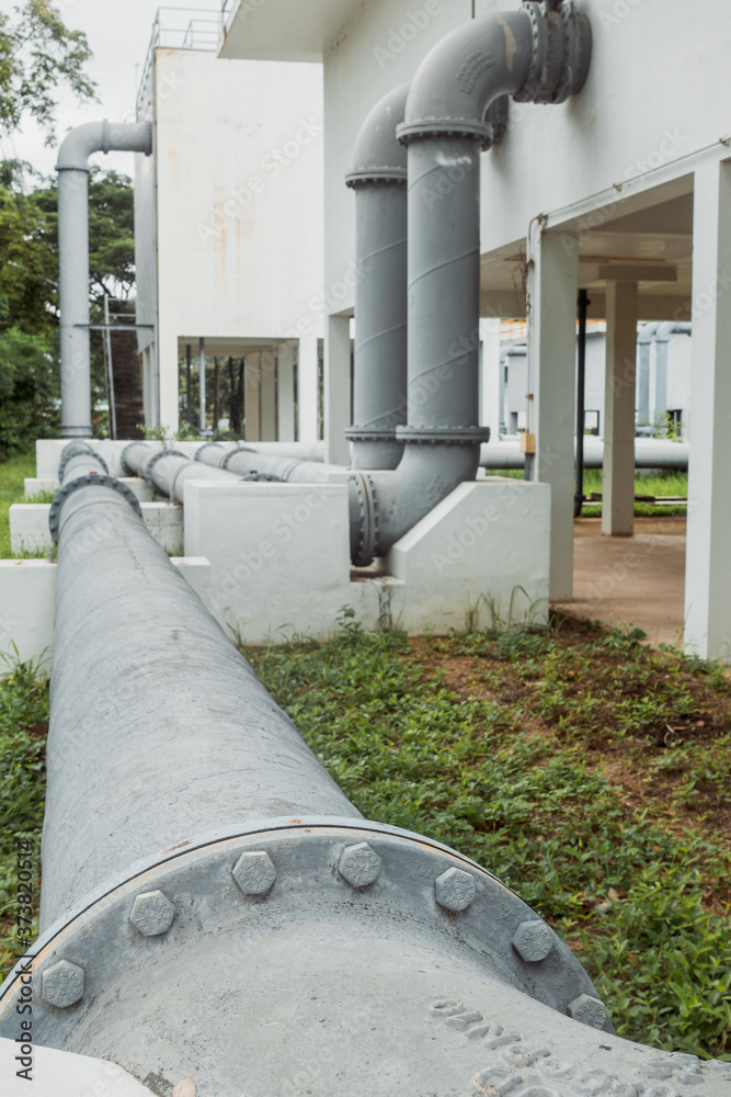 Water pipe in water treatment plant Water pipe in water treatment plant