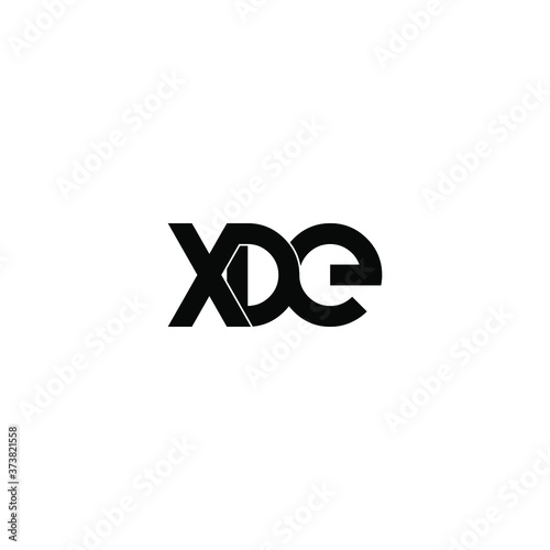 xde letter original monogram logo design photo