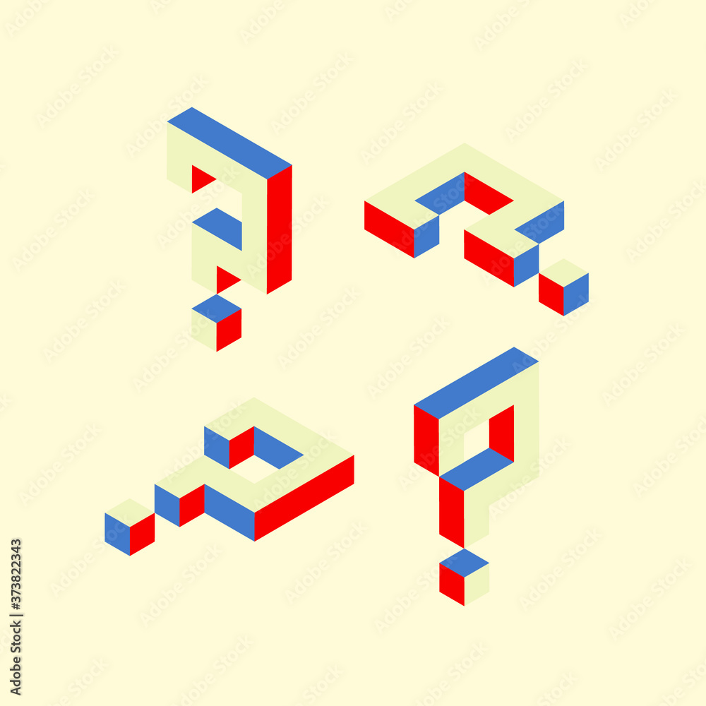 Question mark 3d isometric abstract. Question mark 3d isometric abstract.