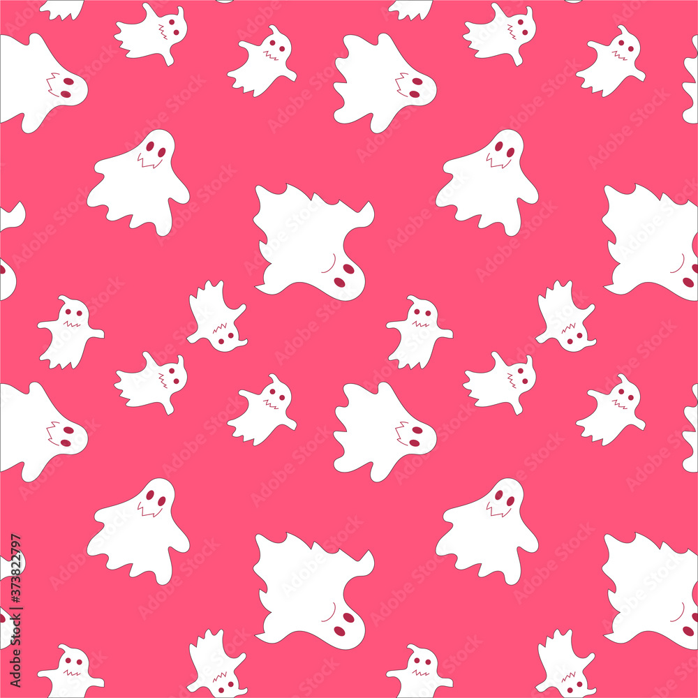 Halloween seamless pattern with ghost.Can be used for wallpaper, web page background, surface textures.