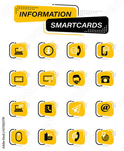Contact us icons set