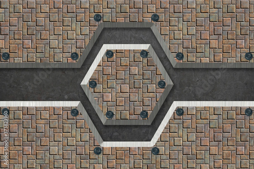 Abstract Metal textured Ind...