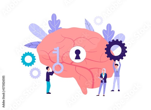 Vector illustration of the concept of neuromarketing.