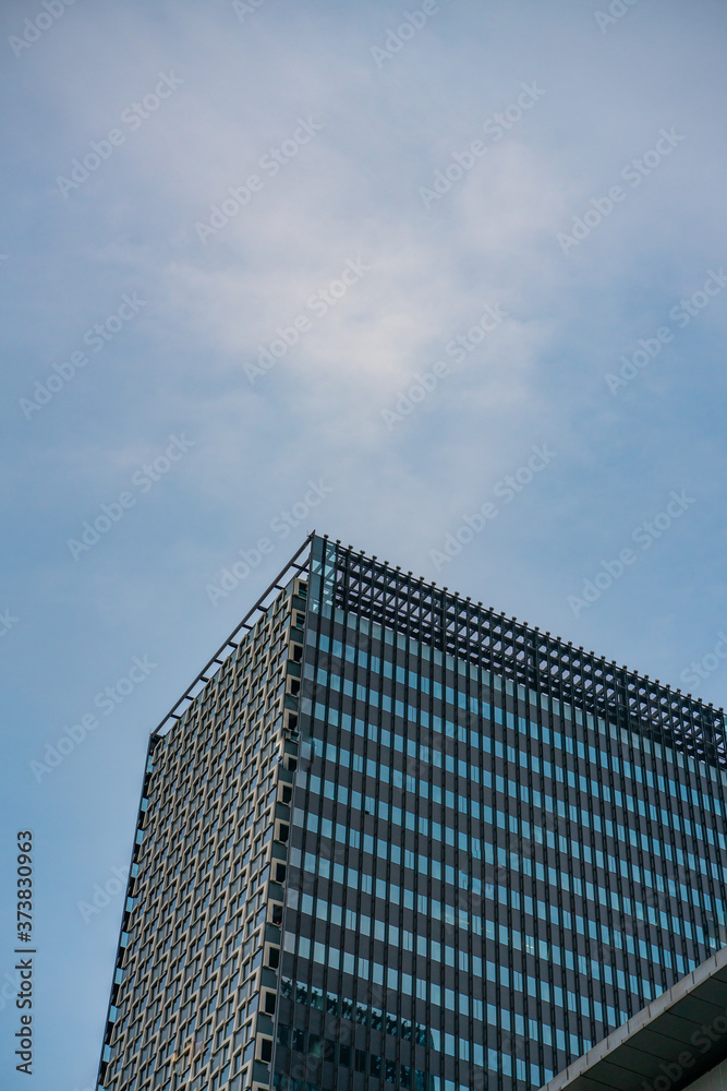 The facade of a business buildings in Shanghai, China. The facade of a business buildings in Shanghai, China.