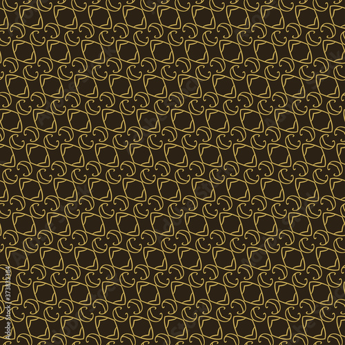 vector seamless pattern with golden elements