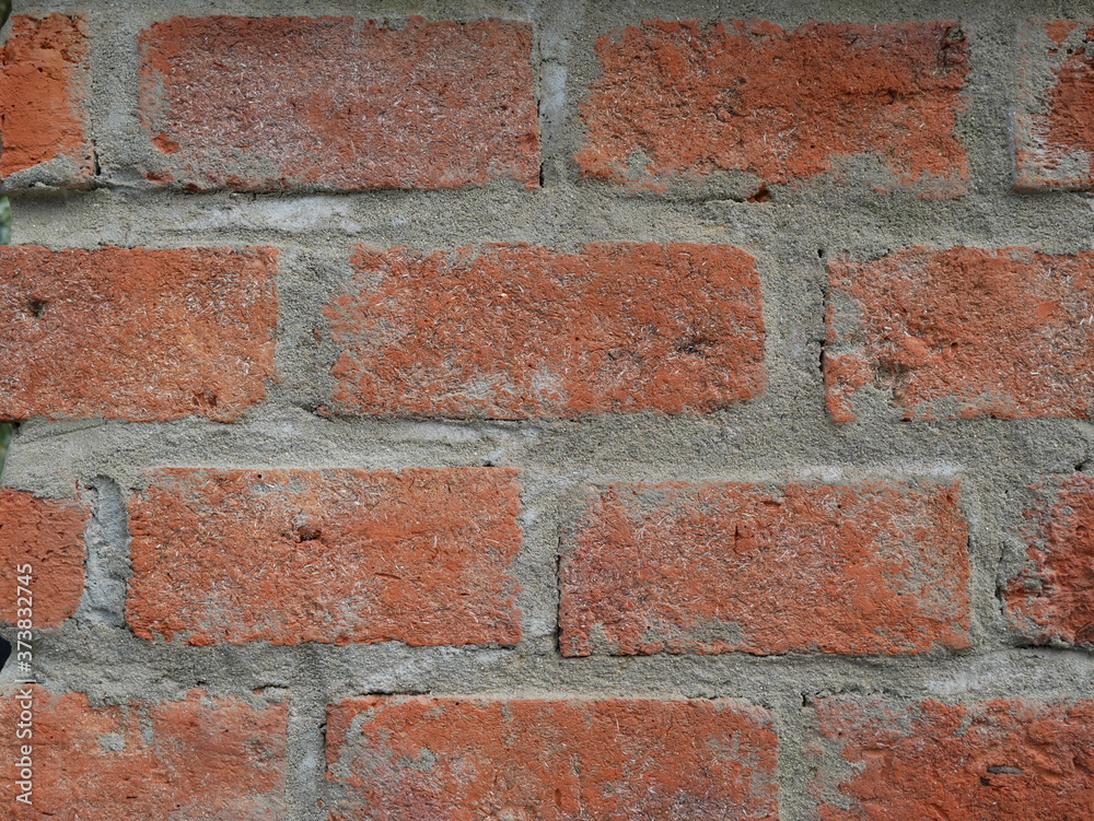 Obraz premium old red brick wall texture for background.