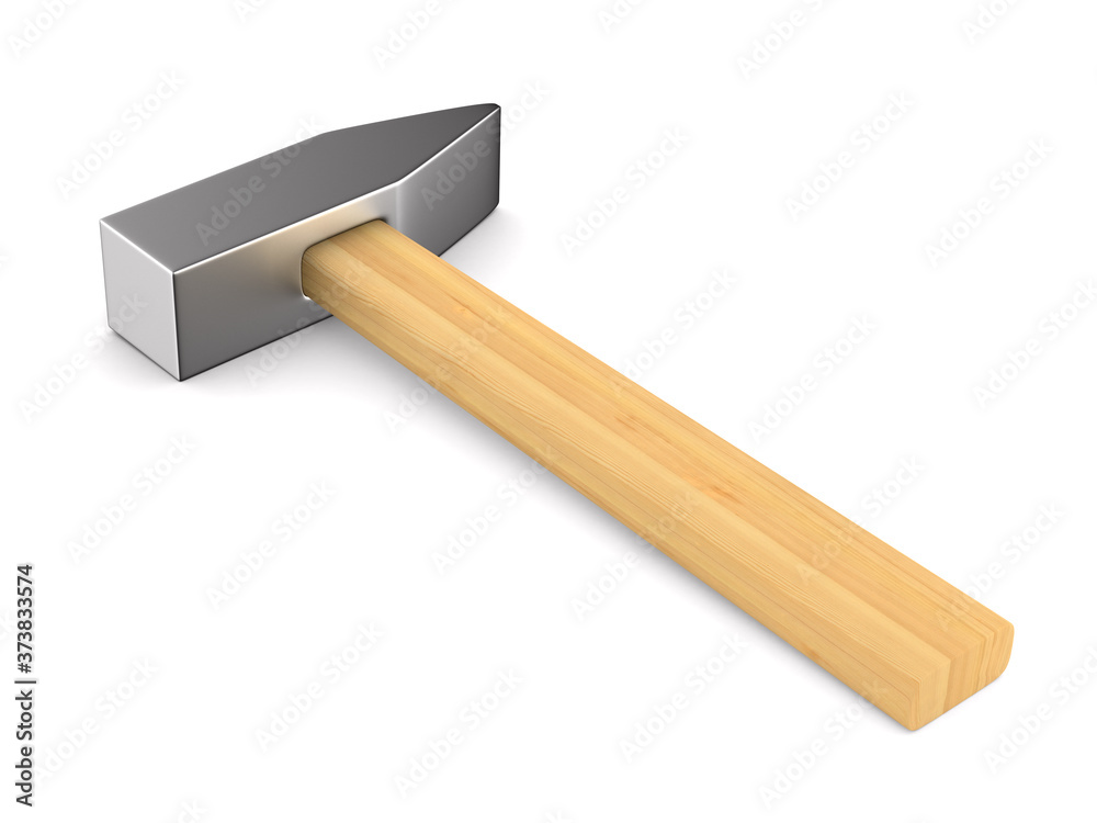 hammer on white background. Isolated 3D illustration hammer on white background. Isolated 3D illustration