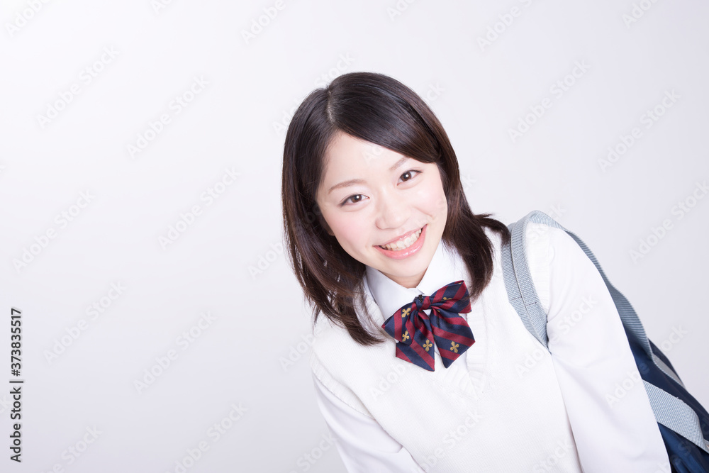 笑顔の女子高校生 笑顔の女子高校生