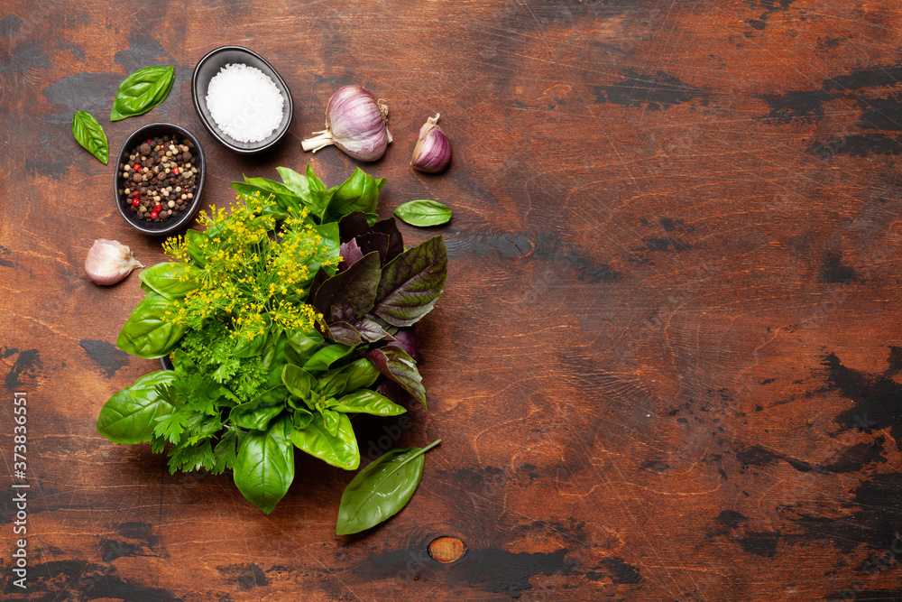 Cuisine ingredients. Various herbs and spices Cuisine ingredients. Various herbs and spices