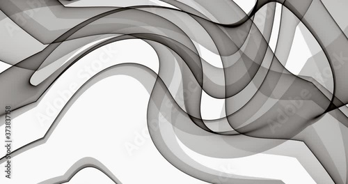4k 3D animation of rows of black and white color stripes. The motion background of the geometric pattern. 3D - rendering