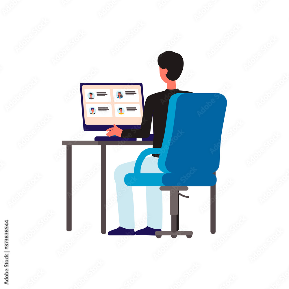 Recruiter or HR specialist searching employee flat vector illustration isolated. Recruiter or HR specialist searching employee flat vector illustration isolated.