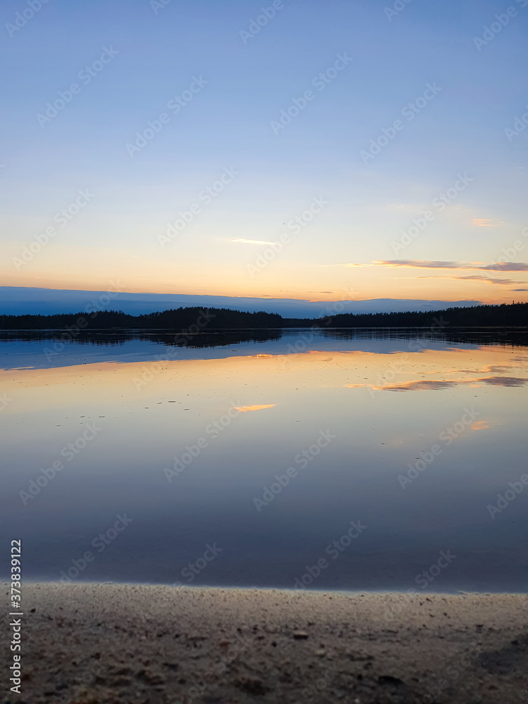 sunset over the sea