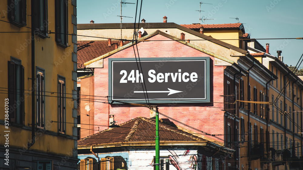 Street Sign to 24h Service