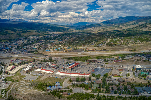 Canvastavla Aerial View of Silverthorne, Colorado