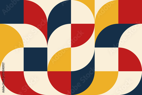 Abstract vector geometric pattern, background design in Bauhaus style, for web design, business card, invitation, poster, cover.