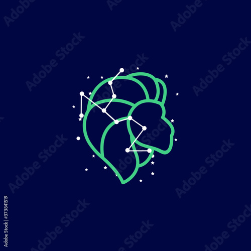 Leo zodiac sign logo. vector illustration. 
