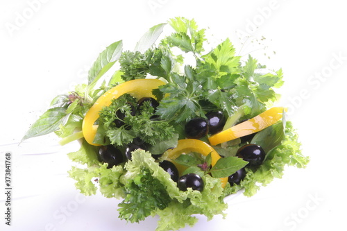 fresh salad in a bowl