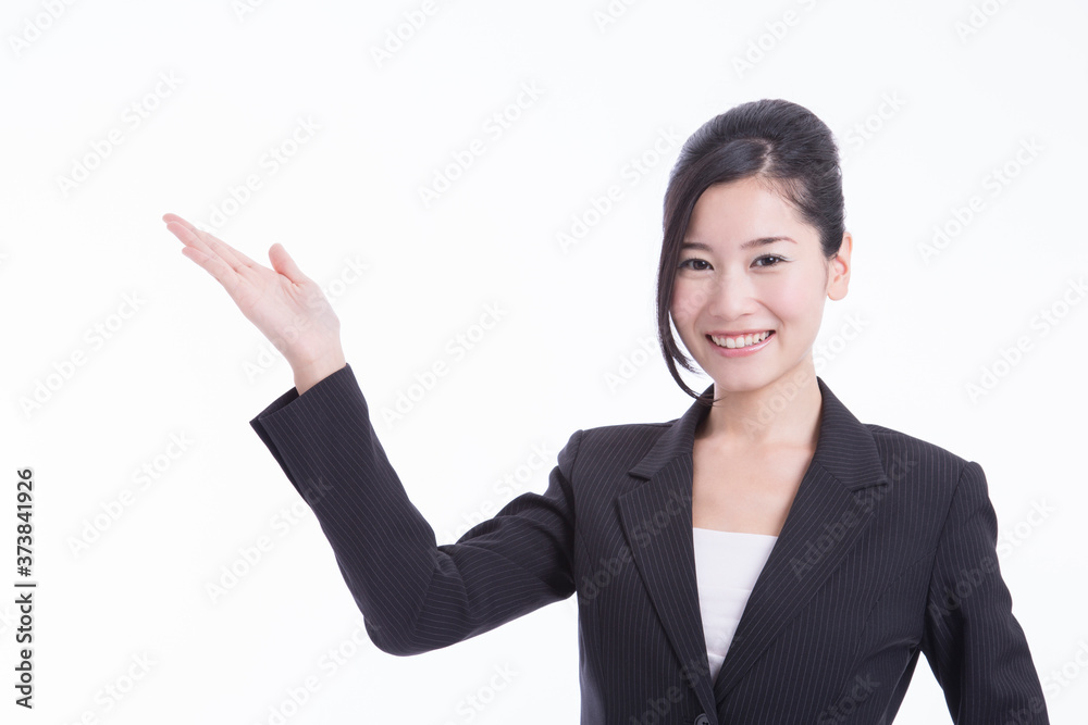 案内をするOL 案内をするOL