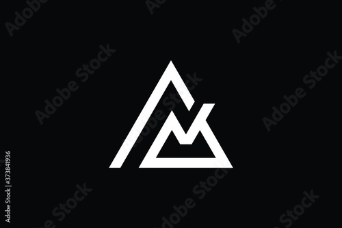 Minimal Innovative Initial AN logo and NA logo. Letter AN NA creative elegant Monogram. Premium Business logo icon. White color on black background