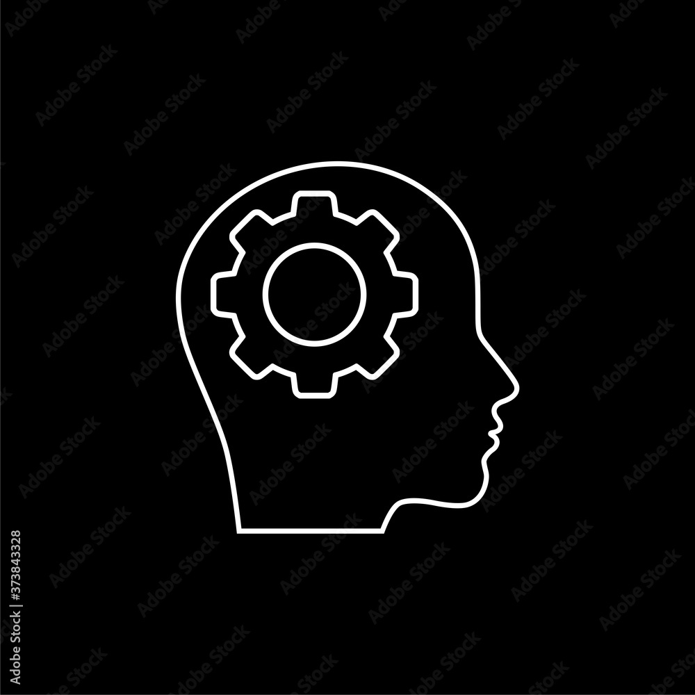Critical thinking icon isolated on dark background Critical thinking icon isolated on dark background