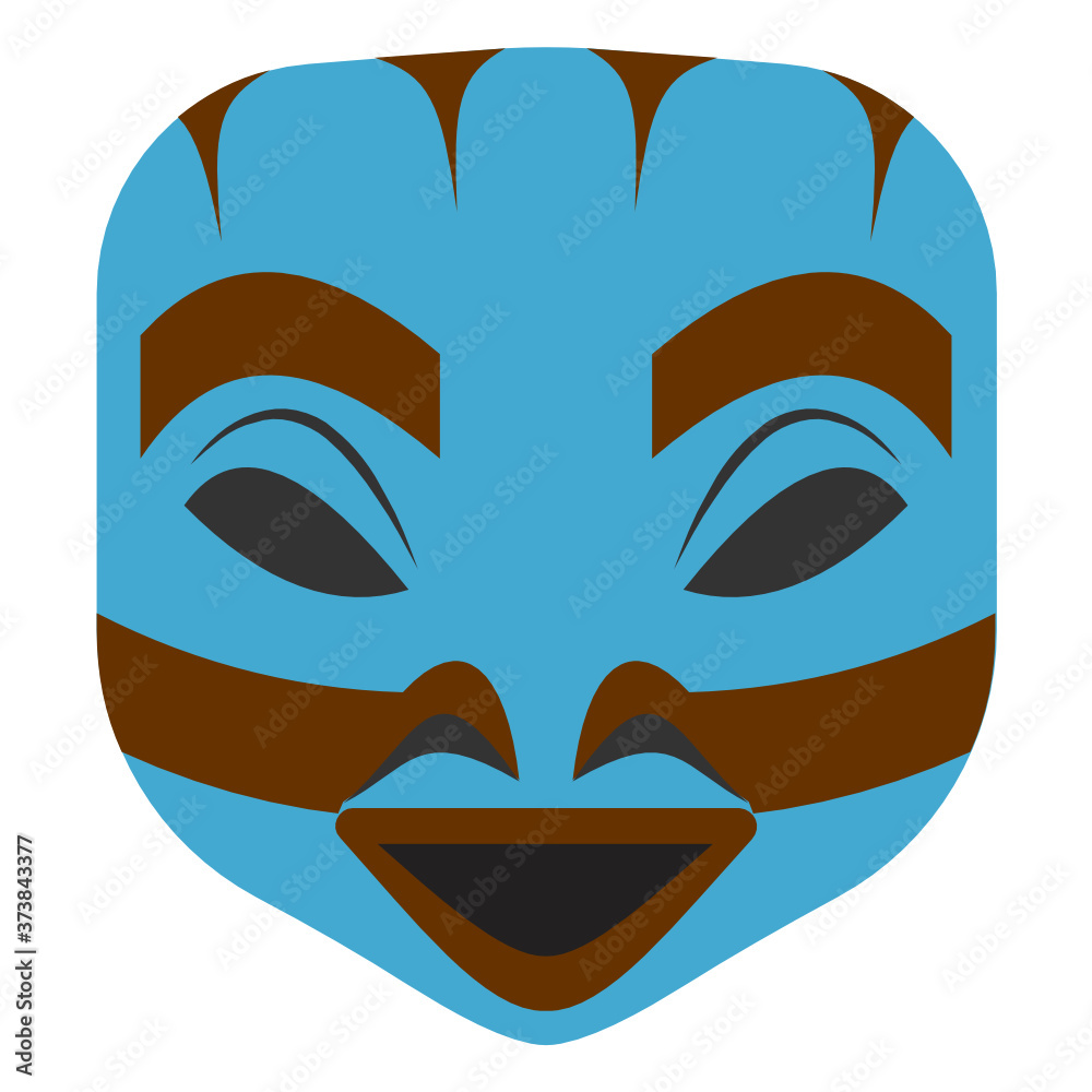 
Trendy flat design of african tribal mask 
