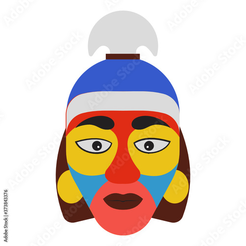 
A beautiful design of ceremonial mask vector 
