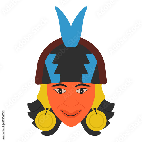
A beautiful design of ceremonial mask vector 
